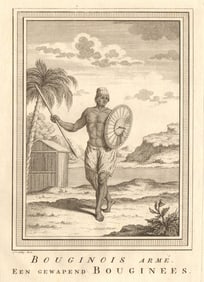 Bouginois armé'. Armed Buginese man, Boni, South Sulawesi Celebes. SCHLEY 1755