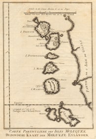 Carte particulière des Isles Moluques'. Moluccas Maluku. BELLIN/SCHLEY 1755 map