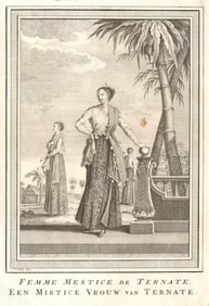 Femme Mestice de Ternate'. Mestizo woman, Ternate, Maluku islands. SCHLEY 1755
