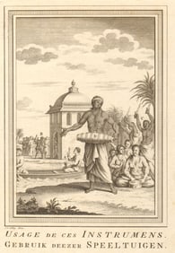 Tabor drummer. Tambourine. Molucca / Maluku islands. Indonesia. SCHLEY 1755