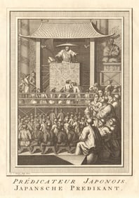 Prédicateur Japonois'. Japanese preacher. SCHLEY 1756 old antique print