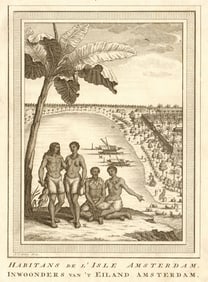 Habitans de l’lsle Amsterdam'. Tongans, Tongatapu. Tasman 1643. SCHLEY 1758