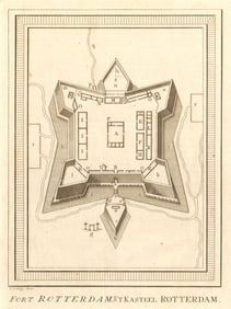 Fort Rotterdam', Makassar Sulawesi. Dutch East Indies. BELLIN / SCHLEY 1757 map