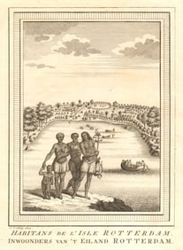 Habitans de l'Isle Rotterdam'. Tongans, Nomuka island. Tasman 1643. SCHLEY 1758