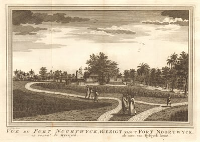 Vue du Fort Noortwyck' #1. Pasar Baru, Batavia/Jakarta. Razed 1808. SCHLEY 1763