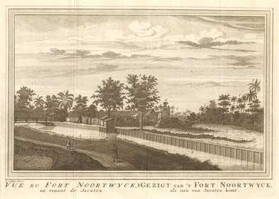 Vue du Fort Noortwyck' #2. Pasar Baru, Batavia/Jakarta. Razed 1808. SCHLEY 1763