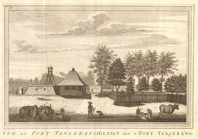 Vue du Fort Tangerang', Batavia, Dutch East Indies. Jakarta. SCHLEY 1763