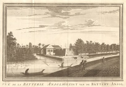 Vue de la Batterie Anjol'. Fort Ancol battery, Batavia. Jakarta. SCHLEY 1763