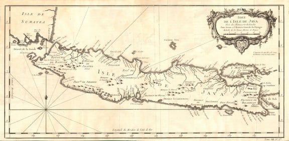 Idée de l'Isle de Java'. Indonesia. Dutch East India Co. VOC. BELLIN 1750 map