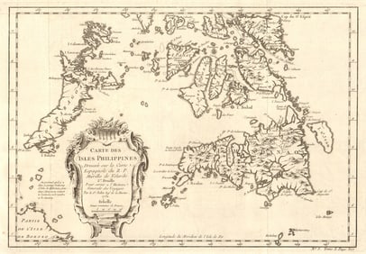 Carte des Isles Philippines 2e feuille'. Visayas Mindanao. BELLIN 1752 map