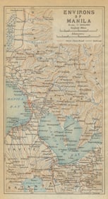 Manila & environs. Luzon. Philippines 1920 old antique vintage map plan chart