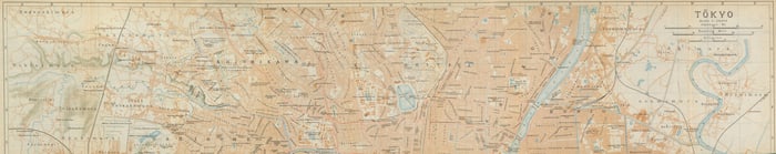 Tokyo 1 north. Koishikawa Hongo Shitaya Asakusa antique town city plan 1914 map