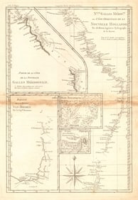 Nouvelle Galles Méridionale. Australia East Coast. NSW QLD TAS. BONNE 1788 map