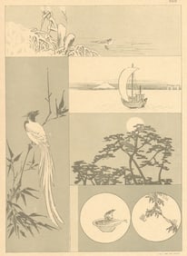 JAPAN. Small Sketches. By Keisai Yeisen 1890 old antique vintage print picture