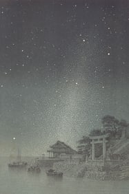 ASTRONOMY. Zodiacal Light seen in Japan. Jones 1877 old antique print picture