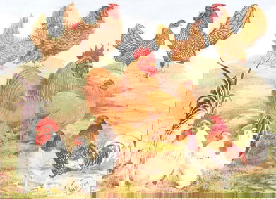 GAME FOWL.Wright.Bantams.Frizzles;Buff Pekins;Golden Sebrights;Japanese 1910