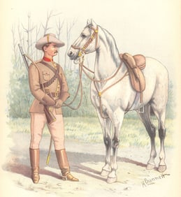 AUSTRALIAN MILITIA UNIFORMS (AUSTRALIA) . The Victorian Mounted Rifles 1890