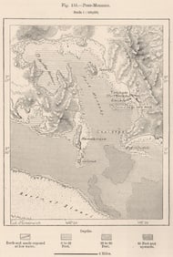 Port Moresby. Papua New Guinea. Papuasia 1885 old antique map plan chart