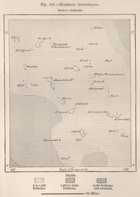 Marshall Islands. Archipelago. Pacific Ocean. Micronesia 1885 old antique map