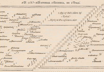 Equatorial Polynesia, by Tupaïa. French Polynesia 1885 old antique map chart