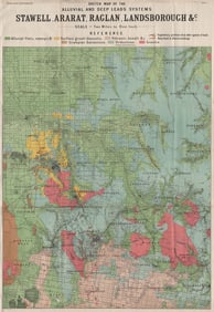 Stawell Ararat Raglan Landsborough. Alluvial & deep leads. Victoria 1909 map