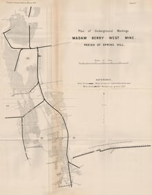 Madam Berry West Mine, Spring Hill. Victoria, Australia. Mining 1909 old map