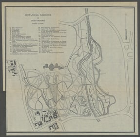 Botanical gardens in Buitenzorg. Bogor, Java, Indonesia. VAN STOCKUM 1930 map