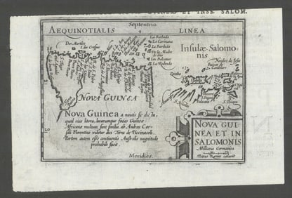 Nova Guinea & In. Salomonis by Bertius. New Guinea Solomon Islands 1603 map