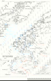 Operation Olympic. Planned US invasion of kyushu, Japan 1945. WW2 1969 old map