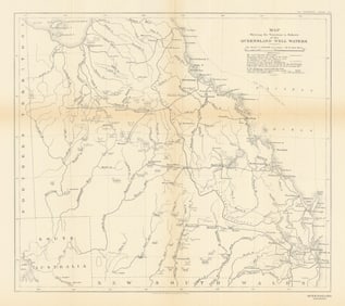 Variation in salinity of the Queensland well waters. Australia. RGS 1911 map