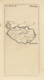 Balnibarbi & Laputa flying island. Jonathan Swift. Gulliver's Travels 1751 map
