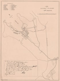 SYDNEY 1792 map by ARTHUR PHILLIP. 19C copy. 'The settlement in NSW' 1888