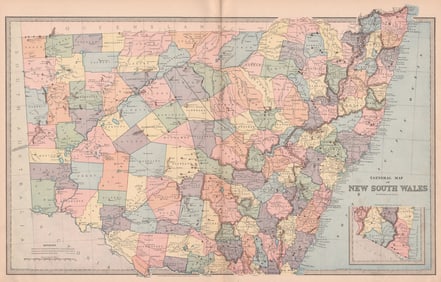 NEW SOUTH WALES. Railways in use/planned/being built. LARGE .MACDONALD 1888 map