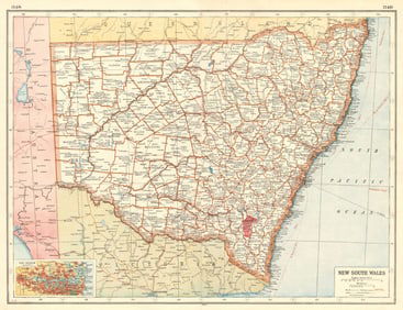 NEW SOUTH WALES. Counties Railways. Sydney plan.Commonwealth Territory 1920 map