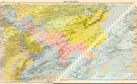 WW2 ASIA. Japanese-occupied China Indochina Philippines. Middle East 1942 map