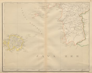 DUTCH EAST INDIES SW Borneo Kalimantan Belitung Indonesia DORNSEIFFEN 1902 map