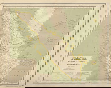 SUMATRA. Dutch East Indies. Indonesia. DORNSEIFFEN 1902 old antique map chart
