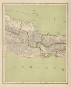 DUTCH EAST INDIES Indonesia West Central JAVA Bandung DORNSEIFFEN 1902 old map