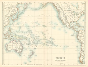 Oceania & Pacific Ocean. Australasia Polynesia Australia. BARTHOLOMEW 1898 map