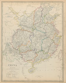 CHINA From Du Halde & Jesuits. British Hong Kong. Taiwan Formosa SDUK 1844 map