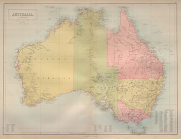 Australia. Stuart Tasman Alexandra Burkes Arnhem Land. BARTHOLOMEW 1870 map