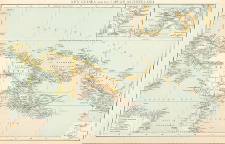 New Guinea & Papuan Archipelago. Solomon & Bismarck islands. THE TIMES 1895 map