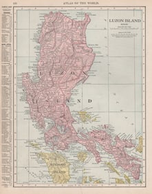 LUZON ISLAND. Philippines. RAND MCNALLY 1912 old antique map plan chart
