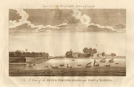 The Dutch fortifications & port of Batavia. Jakarta, Indonesia. MIDDLETON 1779