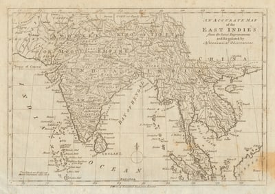 An accurate map of the East Indies from the latest improvements. BOWEN 1789