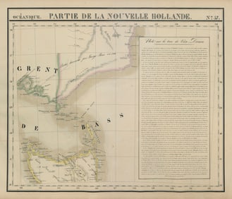 Océanique. Partie… Nlle Hollande #57. Victoria Tasmania. VANDERMAELEN 1827 map