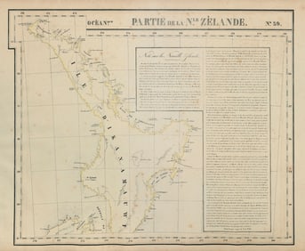 Océanique Partie de la Nle Zélande 59 New Zealand North Is VANDERMAELEN 1827 map