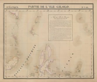 Océanique. Partie de l'Ile Gilolo #15. Halmahera & Manado. VANDERMAELEN 1827 map
