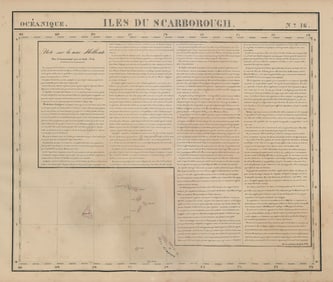 Océanique Iles du Scarborough #16 Gilbert Islands Kiribati VANDERMAELEN 1827 map