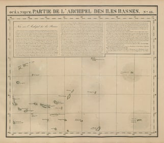 Océanique Partie… des Iles Basses 43 NE Tuamotus Polynesia VANDERMAELEN 1827 map